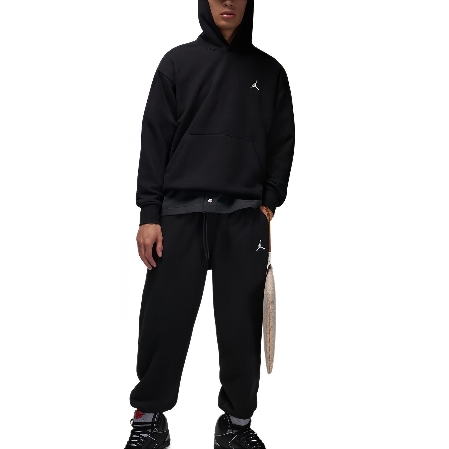 

Мужские спортивные штаны Brooklyn Knit, черный/белый Jordan, черно-белый
