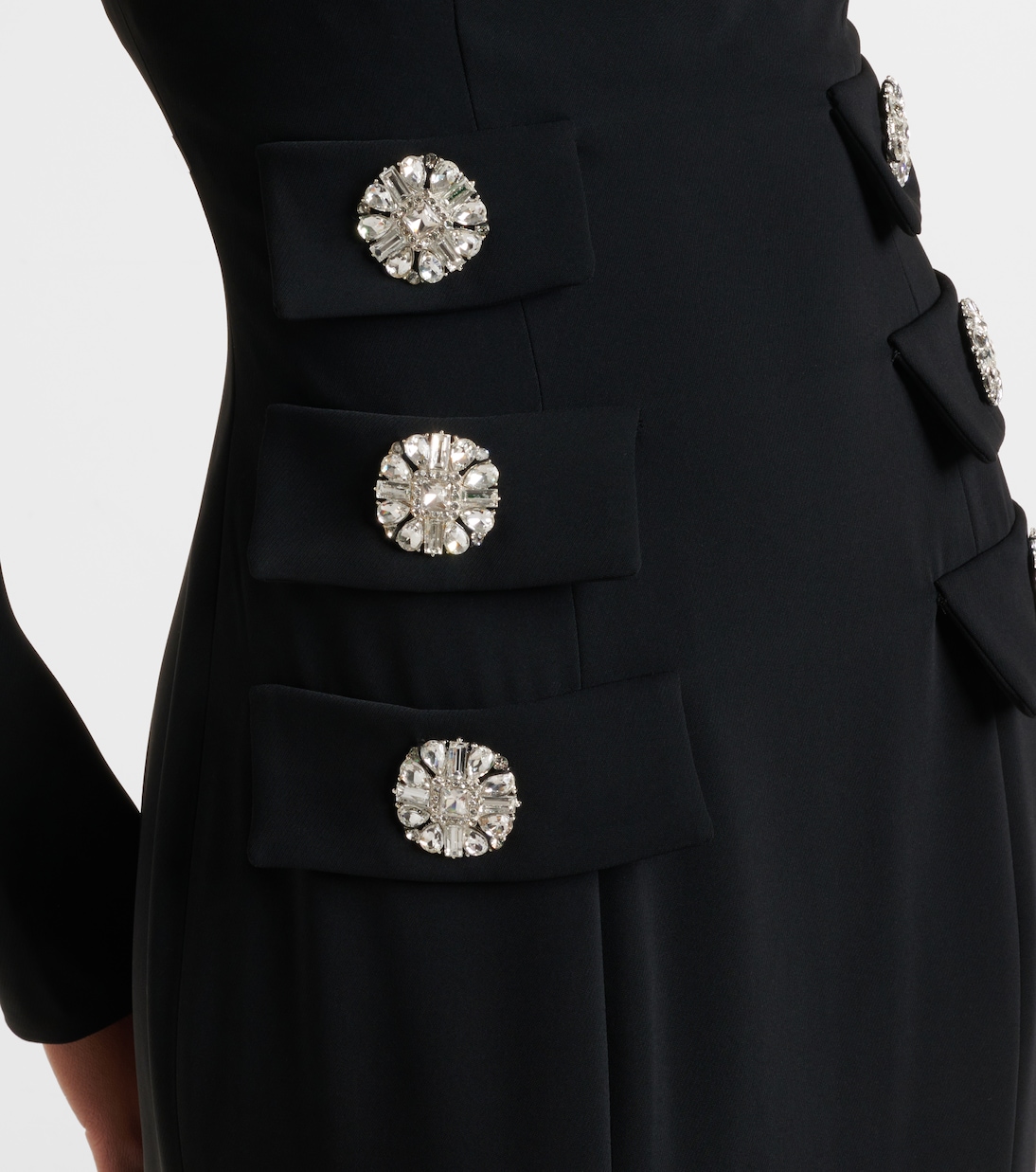 

Украшенное платье Costarellos, черный