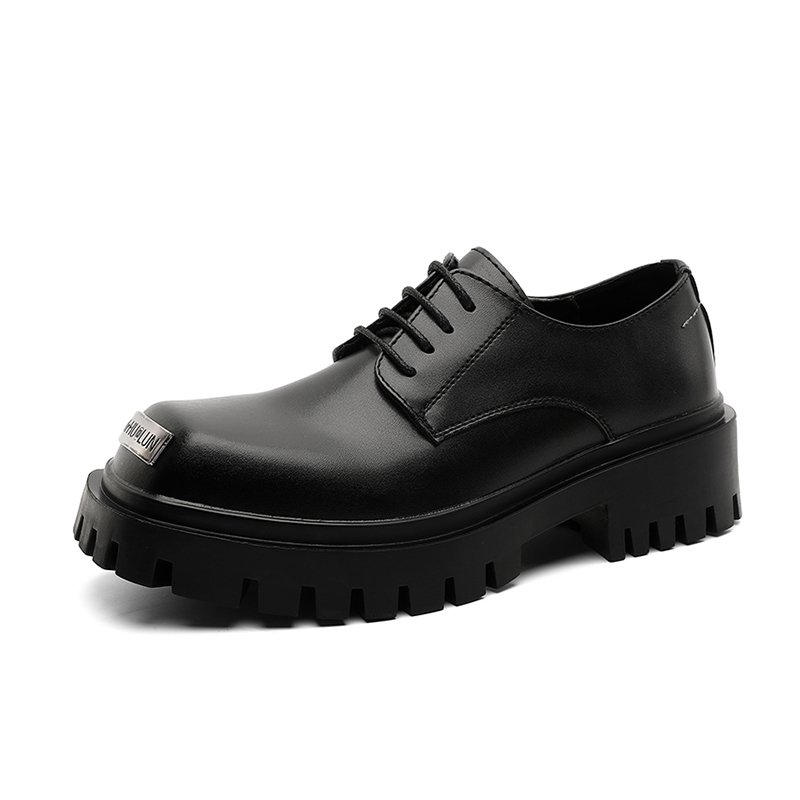 Ritai Мужские повседневные туфли мужские низкие черные лакированные, цвет Black Patent Leather — фото 4