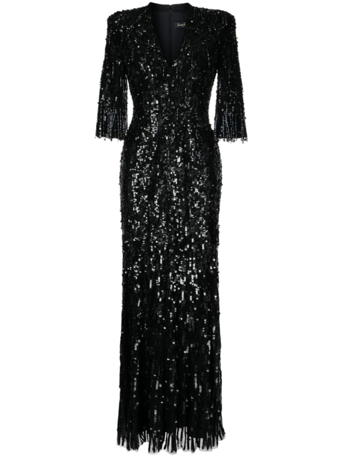 

Платье Narelle с V-образным вырезом и пайетками Jenny Packham, черный