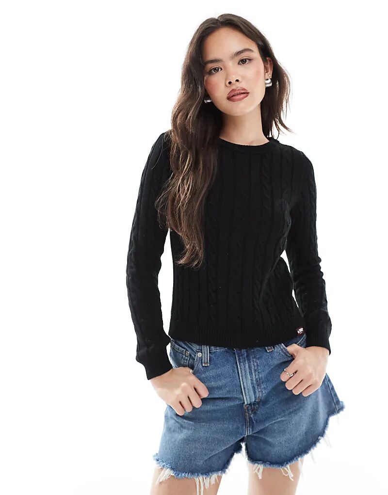 

Тонкий джемпер Superdry Essentials в черном цвете