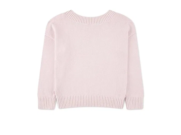 Свитер оверсайз с сердцем abercrombie kids, Chalk Pink — фото 2