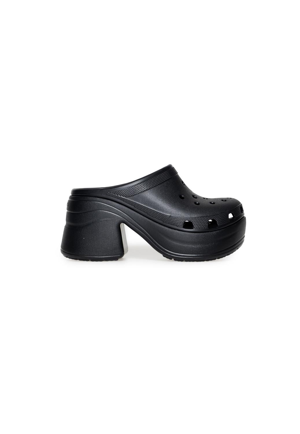 Сандалии Crocs на высоком каблуке, черный