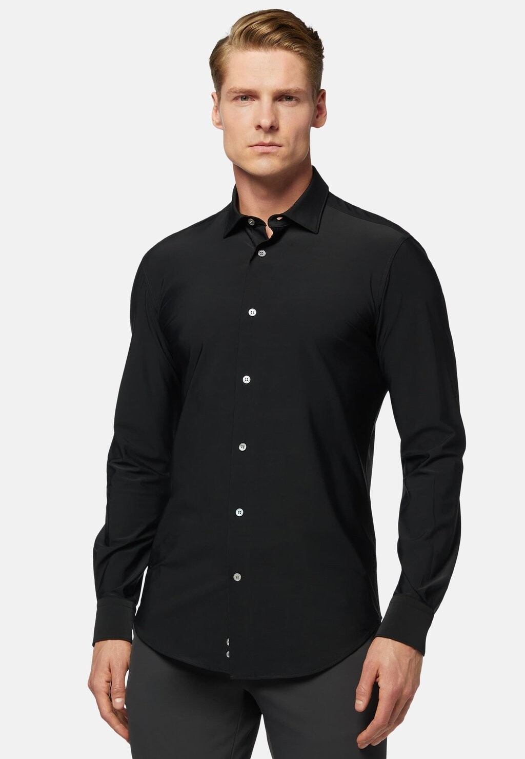 

Рубашка B TECH SLIM FIT STRETCH Boggi Milano, черный