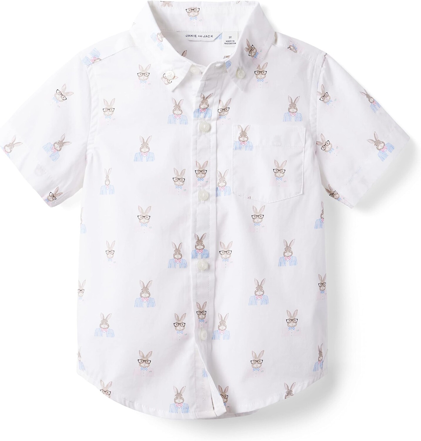 

Рубашка Janie and Jack Bunny Button-Up Shirt, цвет Multicolor