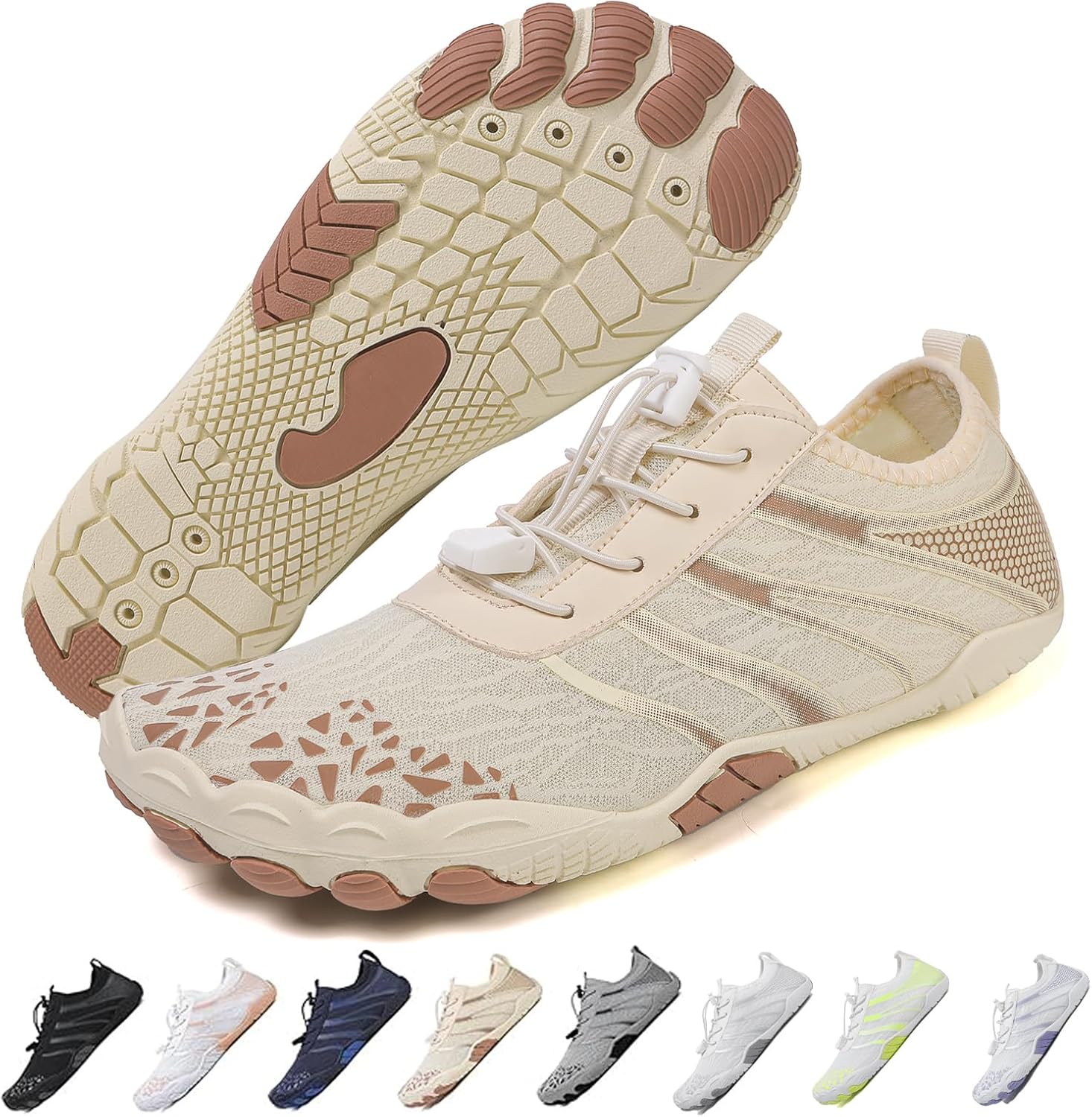 

Кроссовки для ходьбы для женщин и мужчин Feedmoo, бежевый