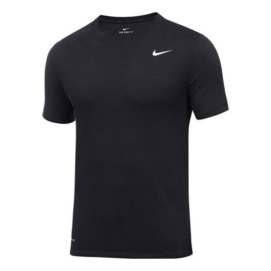 

Футболка dry tee dfc crew solid short sleeve men's black Nike, черный