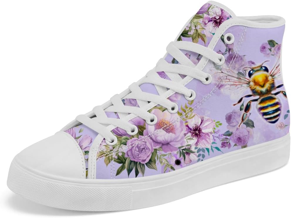 

Кеды Chebing Bee высокие на шнуровке из холщовой ткани, повседневная обувь для мужчин и женщин, пурпурный