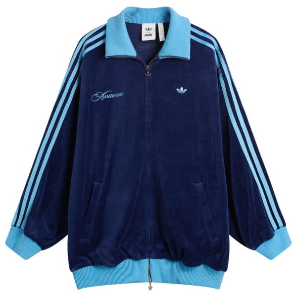 

Спортивный топ из бархата от Avavav Adidas, темно-синий