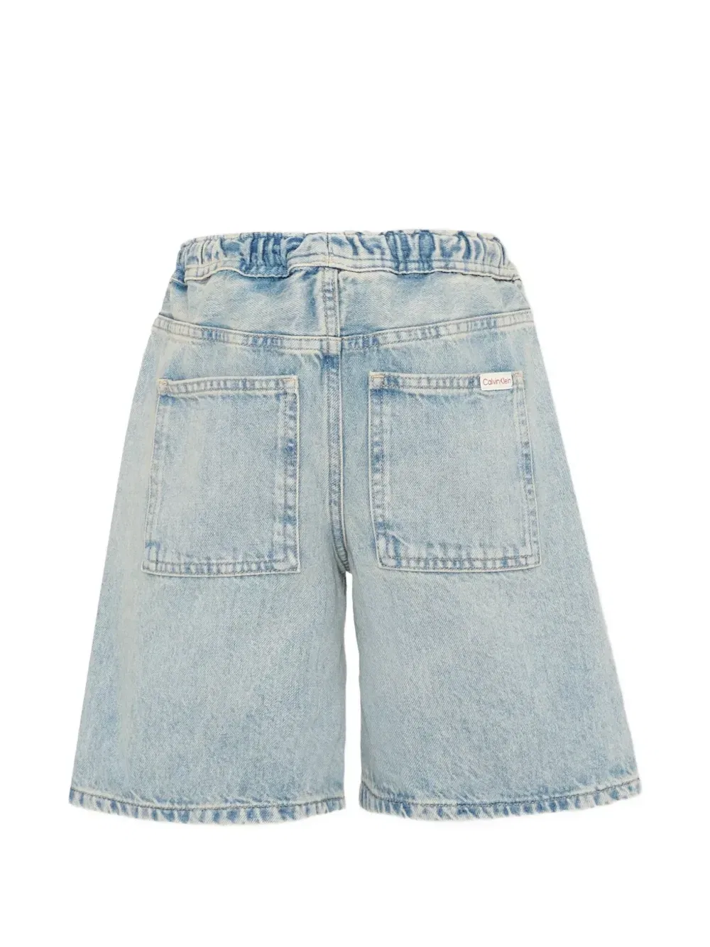 Джинсовые шорты на шнурке Calvin Klein Kids, синий — фото 2