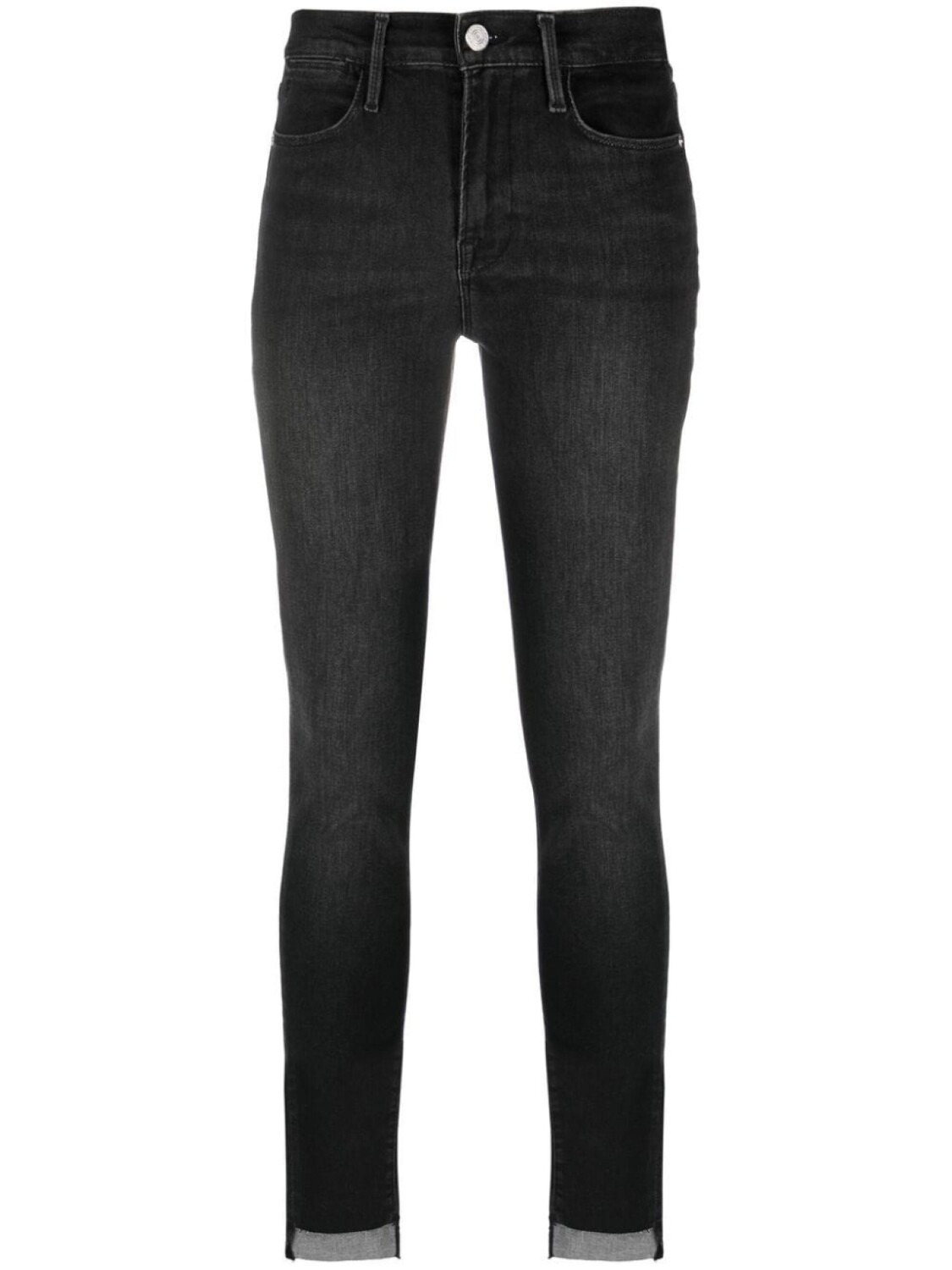 

FRAME Le High Skinny raw-hem jeans, черный