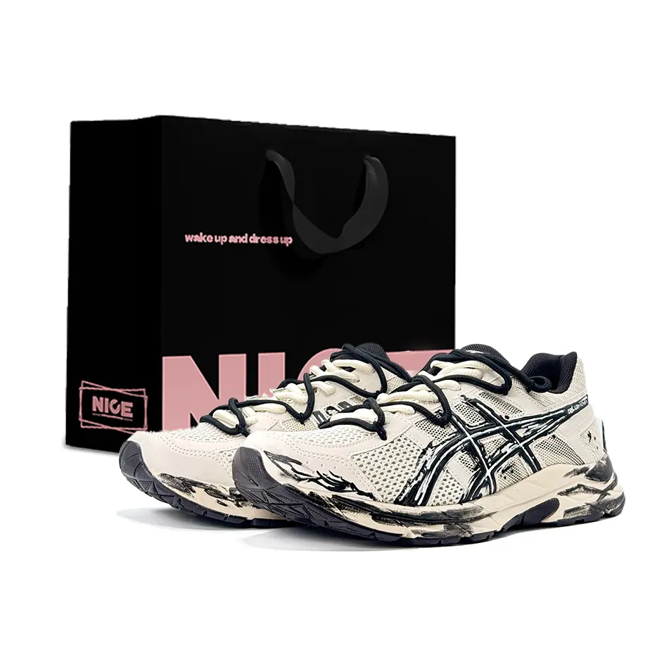 

Gel contend 4 низкие городские беговые кроссовки мужские ASICS, бежевый