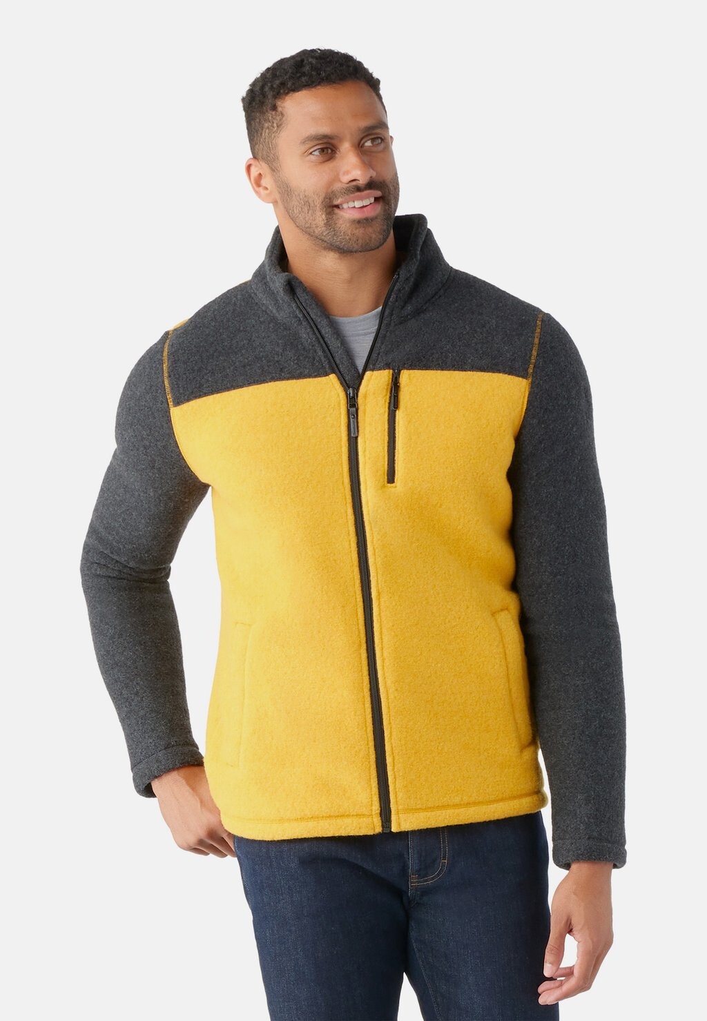 

Флисовая куртка Smartwool HUDSON TRAIL FLEECE FULL ZIP, цвет charcoal honey gold