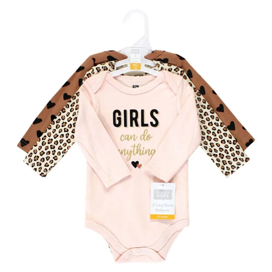 Комплект из 3 хлопковых боди с длинными рукавами Hudson Baby, Cinnamon Hearts 3 Pack — фото 2