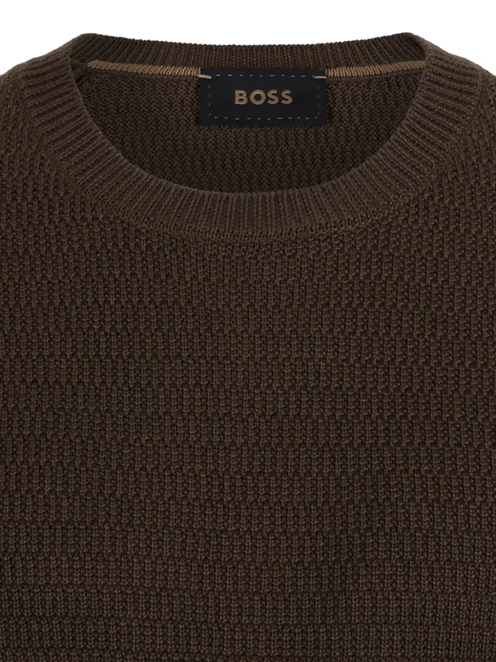 Фактурный свитер Boss, коричневый — фото 3