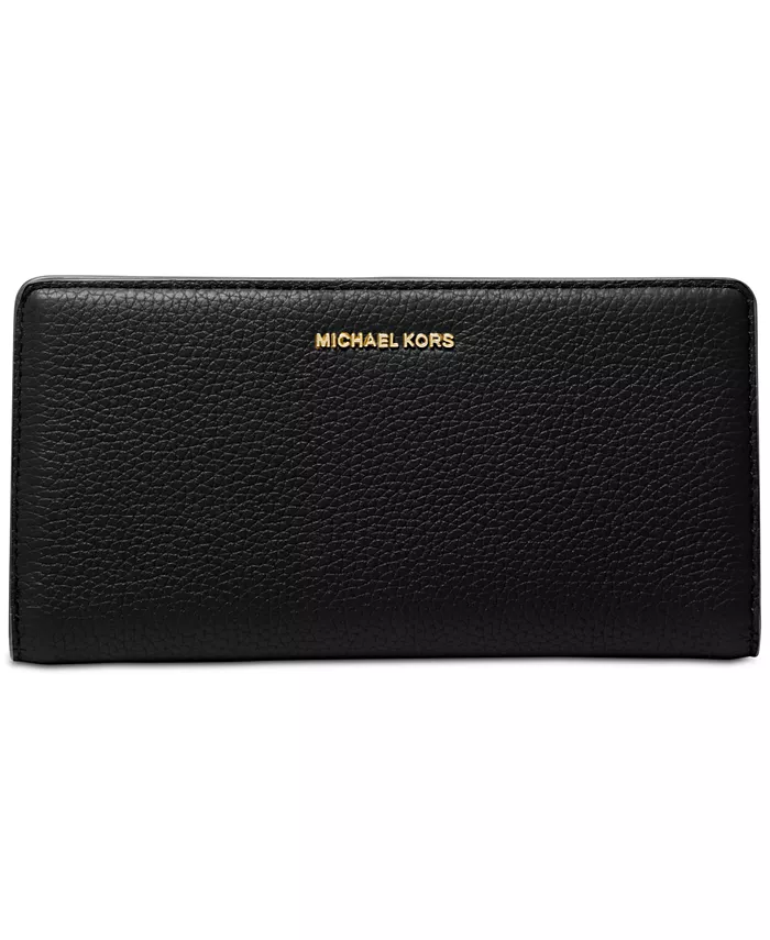 

Бумажник Bryant Large Slim Leather Snap на кнопке Michael Kors, черный