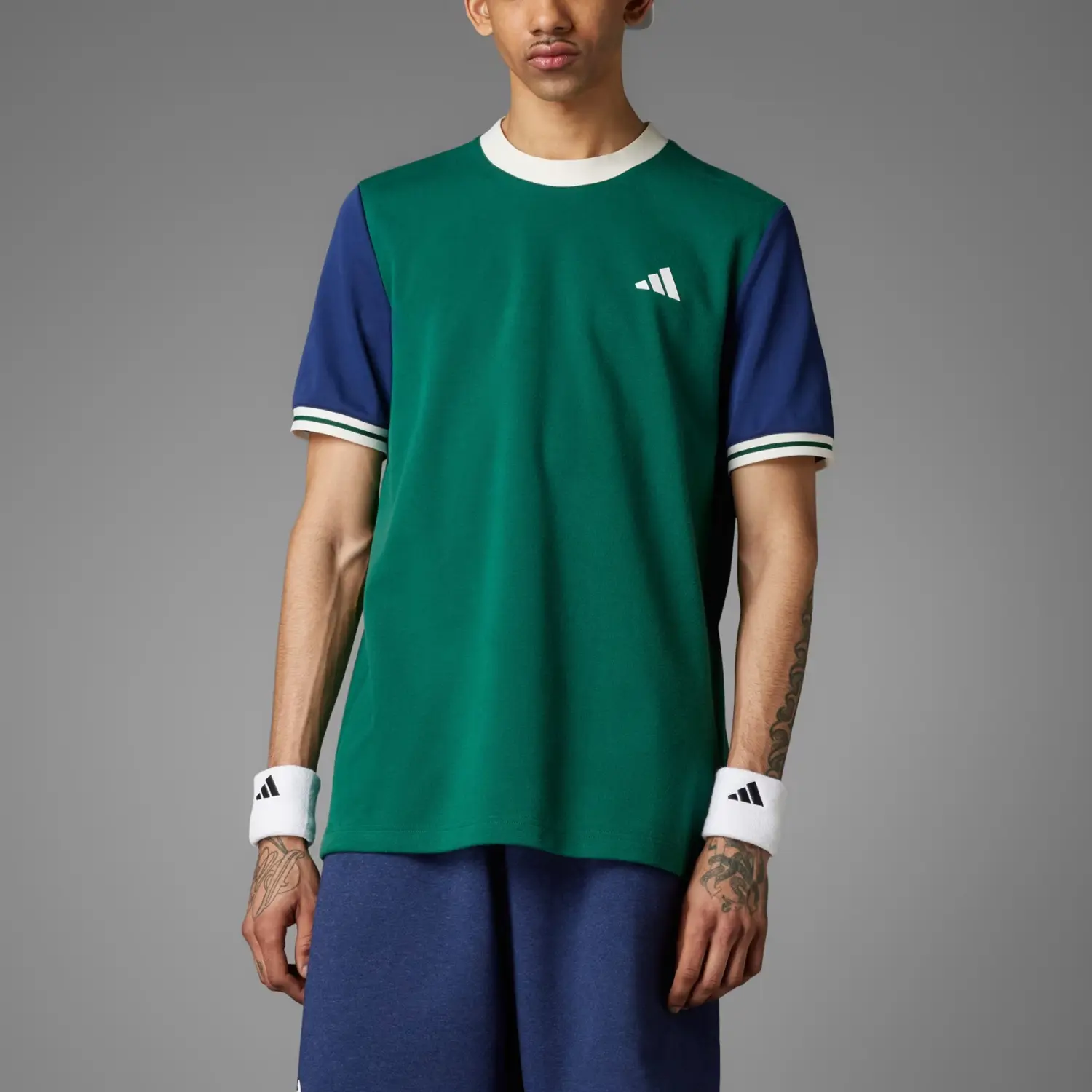 Футболка Heritage Tennis с доставкой для участников AdiClub Adidas, зеленый — фото 3