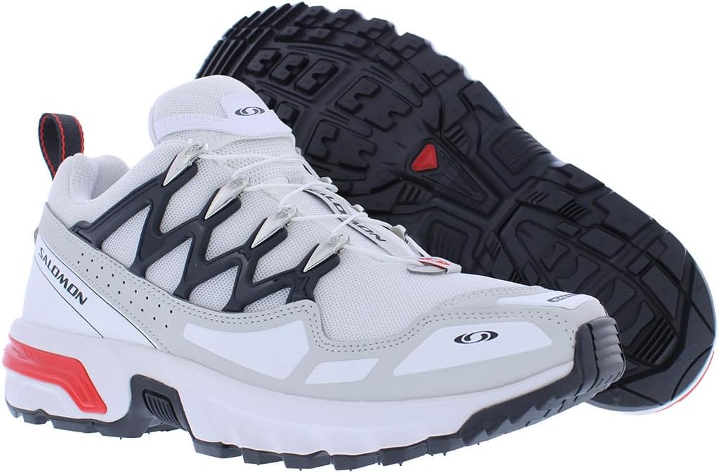Кроссовки Salomon ACS + Unisex, Lunar Rock/White/Poppy Red — фото 4