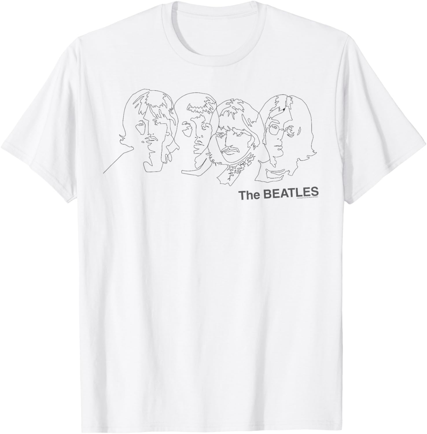 

Футболка с контуром The Beatles, белая