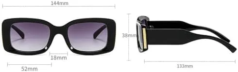 

Винтажные солнцезащитные очки 2027 года для женщин, прямоугольные солнцезащитные очки, женские очки в стиле стимпанк, мужские солнцезащитные очки MTZJH, C1 Black-gray