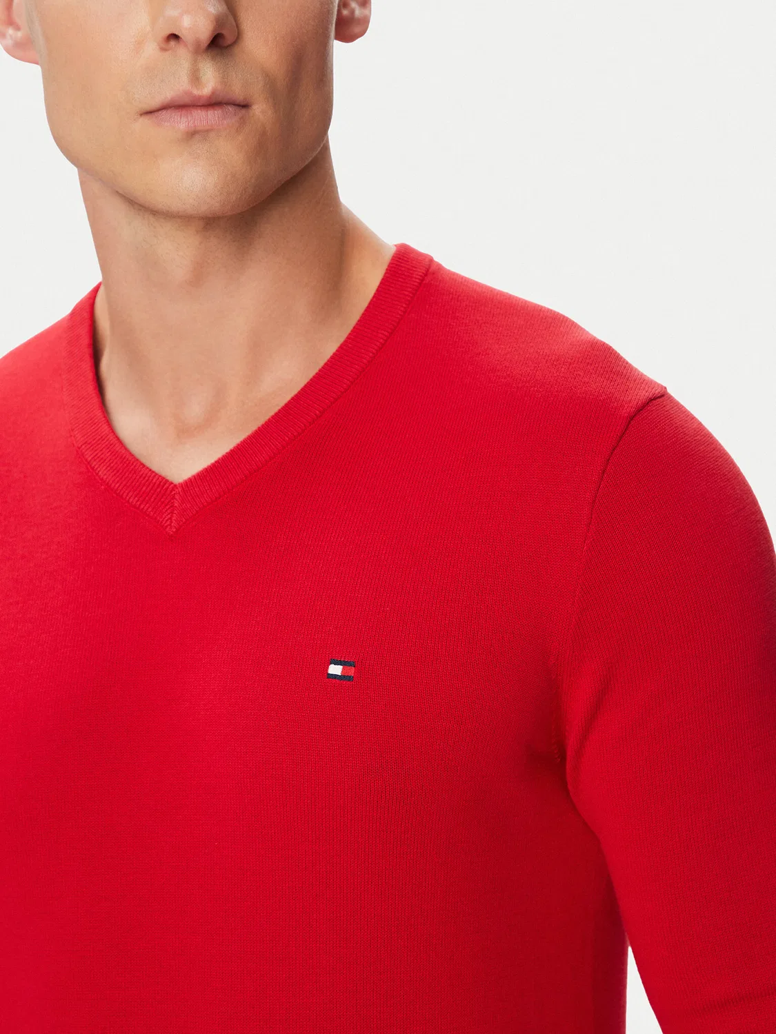Мужской пуловер стандартного кроя Essential Tommy Hilfiger, красный — фото 4