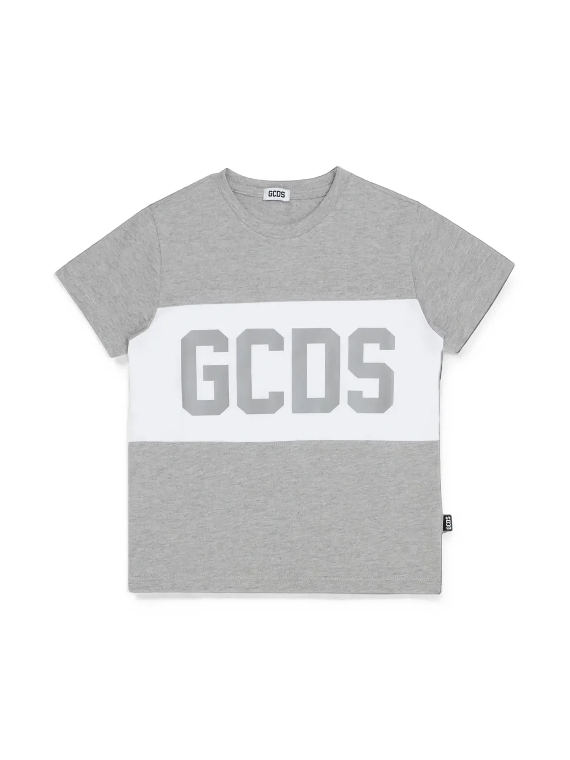 Футболка с логотипом и панелями Gcds Kids, серый — фото 2