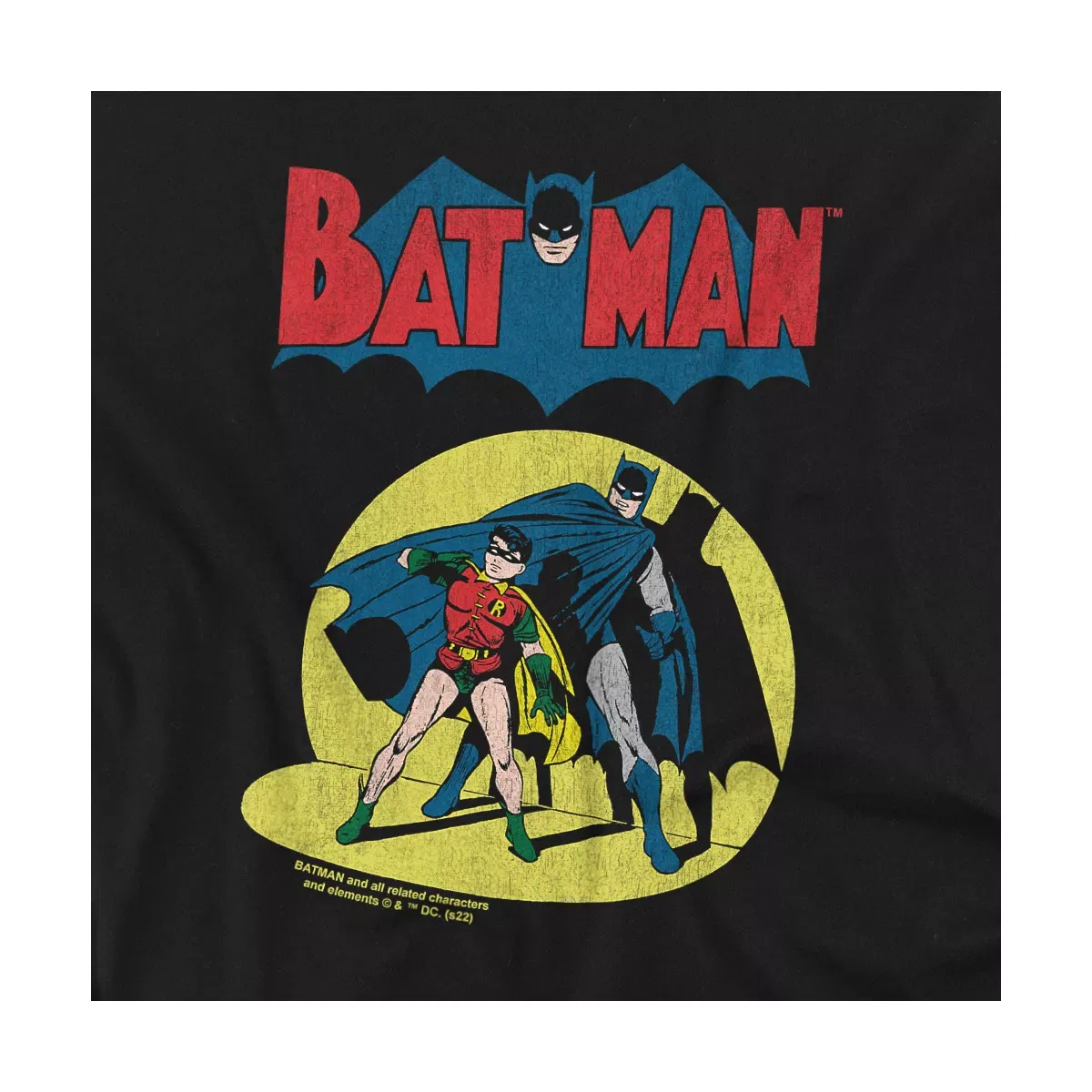 Детское боди с коротким рукавом Batman Batman And Robin Spotlight, Черный — фото 2