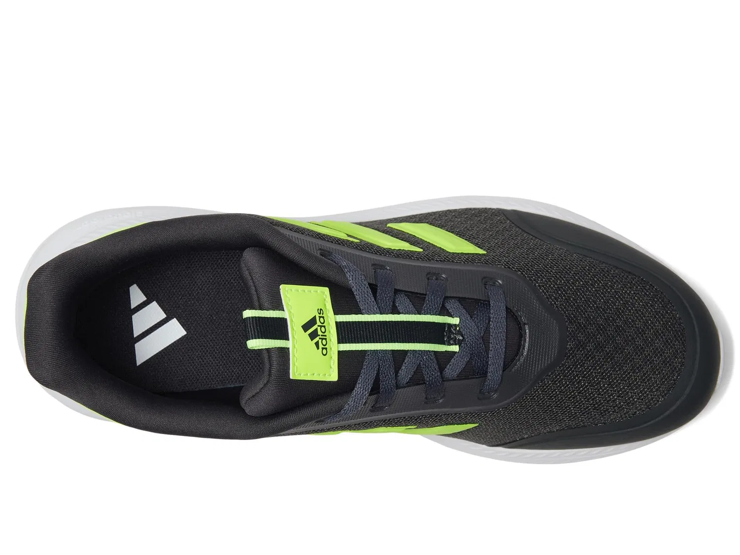 Детские кроссовки для девочек с сетчатым верхом Adidas, White Polished Lemon Carbon — фото 3