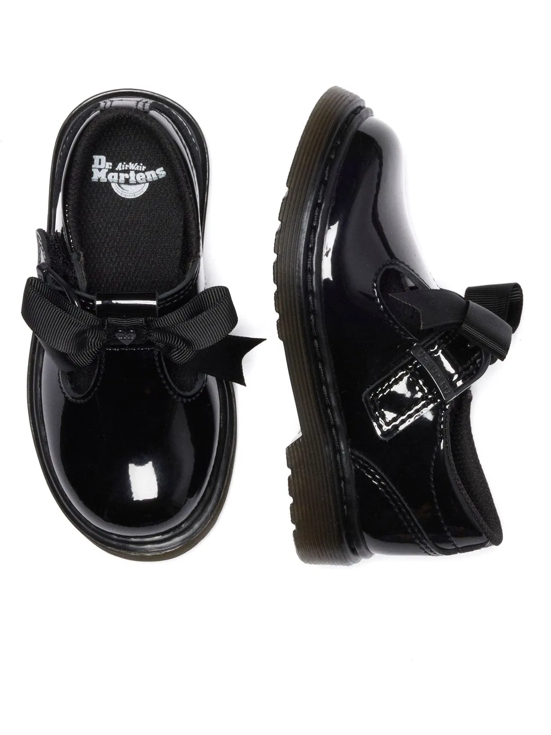 Туфли Dr. Martens Polley II Bow, детские, черные — фото 4