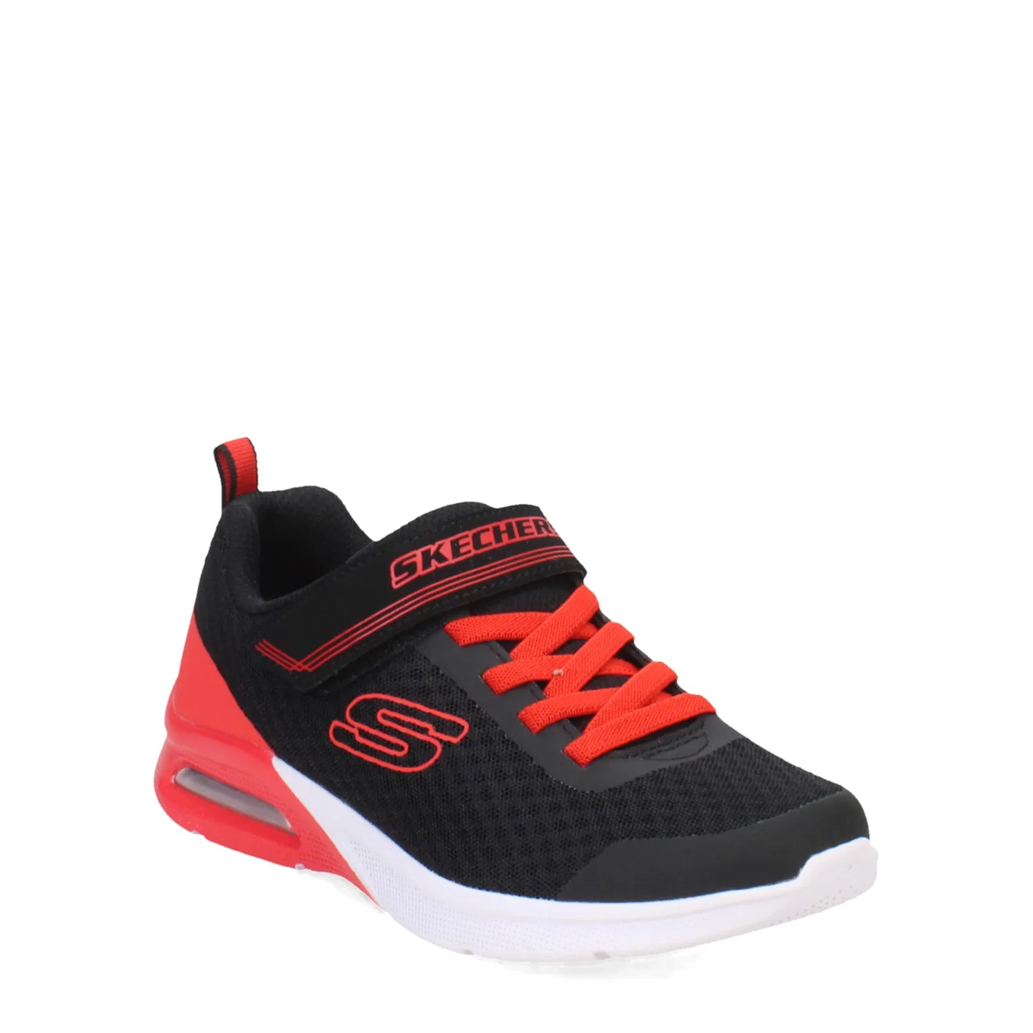 Детские кроссовки для мальчиков с принтом Microspec Max - Gorvix Skechers, Black Textile Red Trim — фото 2