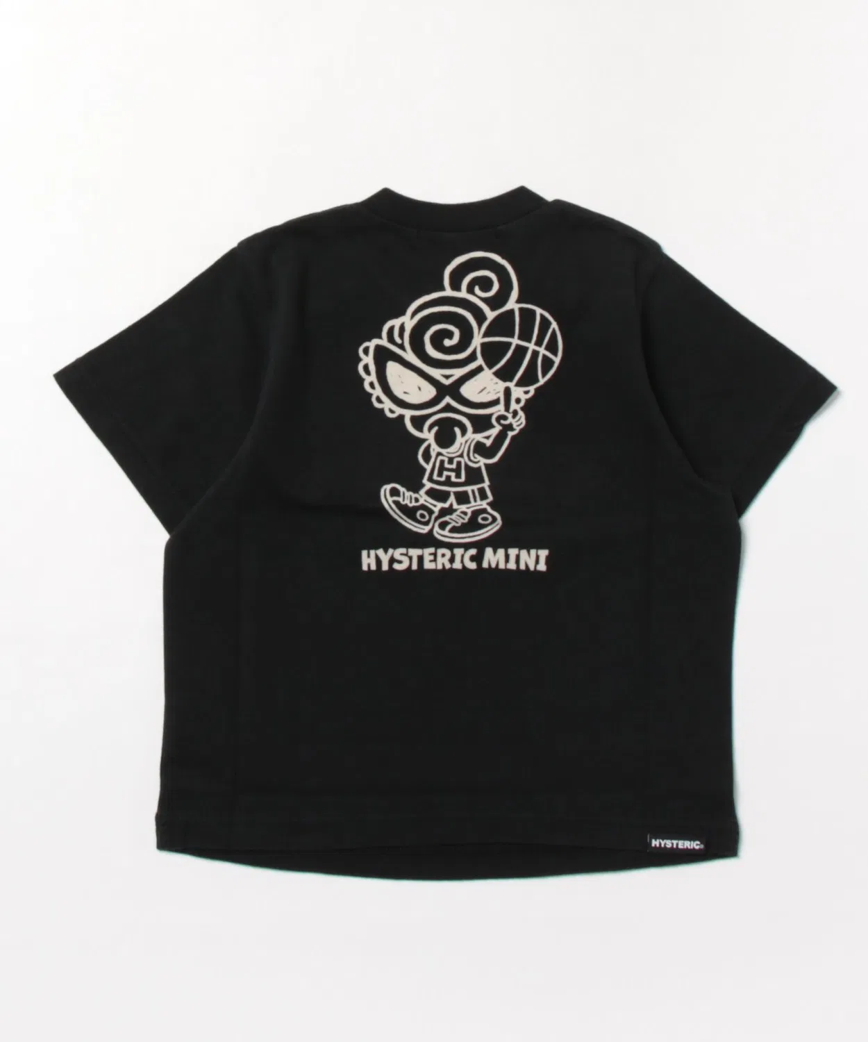 Детская футболка оверсайз с принтом HYSTERIC MINI HOOPS BIG T-Shirt, Black — фото 3
