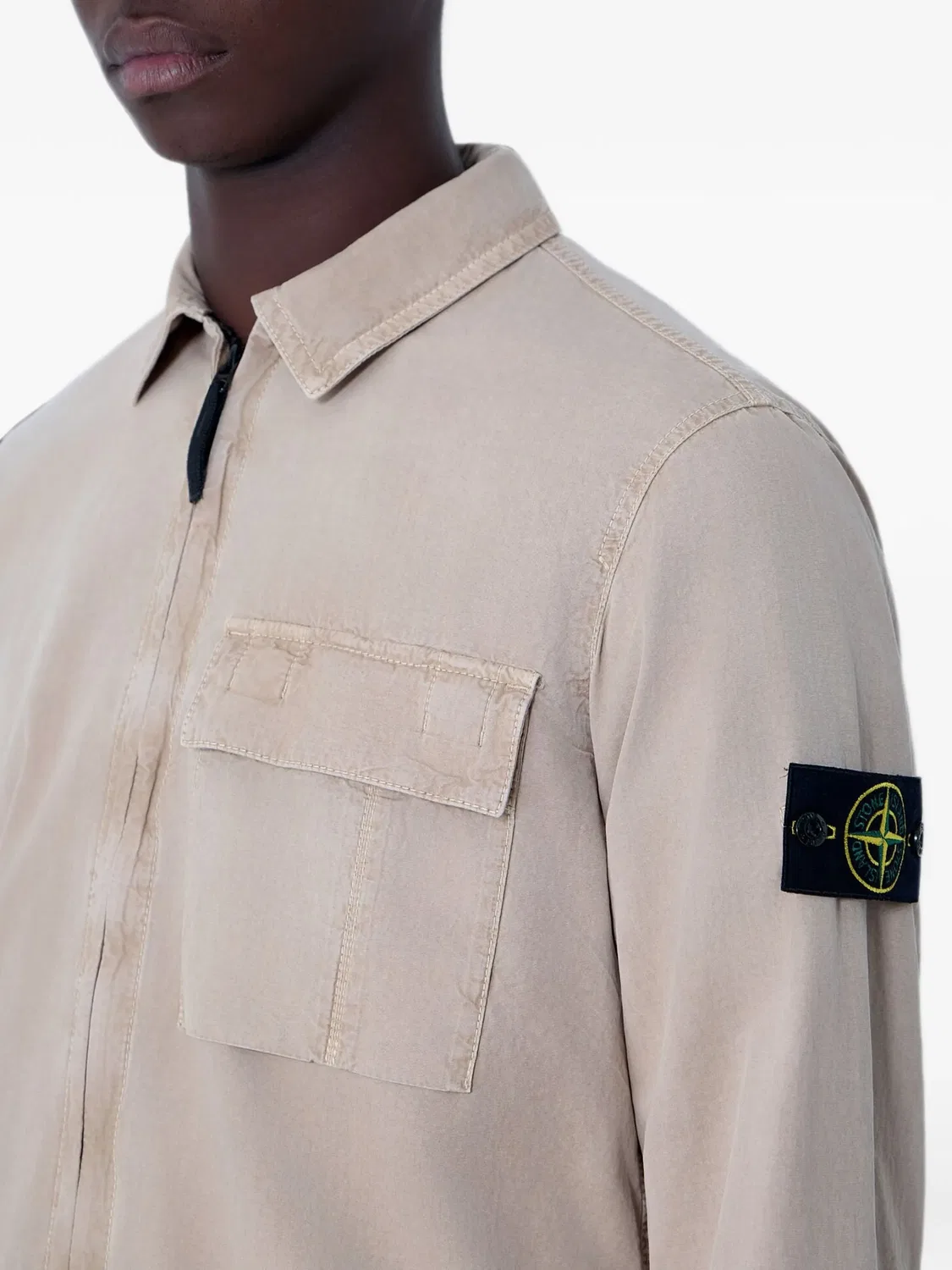 Куртка с застежкой на молнию Stone Island, нейтральные тона — фото 2