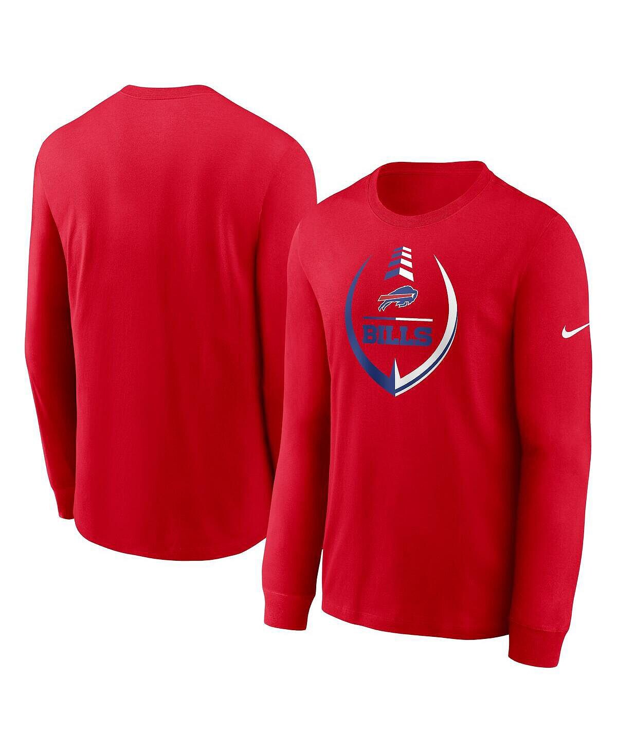 

Мужская красная футболка с длинным рукавом buffalo bills icon legend Nike, красный