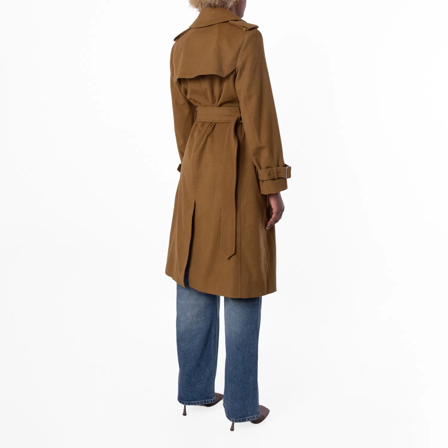 Пальто-тренч женское из кашемира с поясом Burberry, Shrew — фото 4