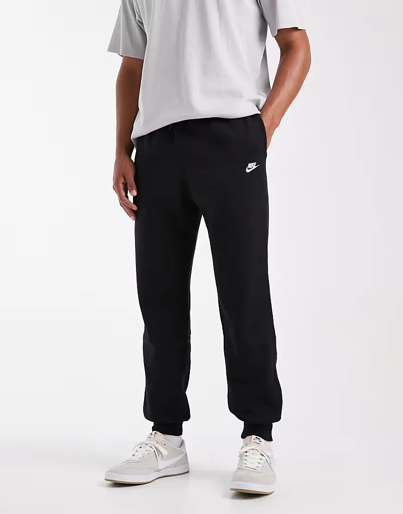 Брюки спортивные с манжетами Club Nike, черный