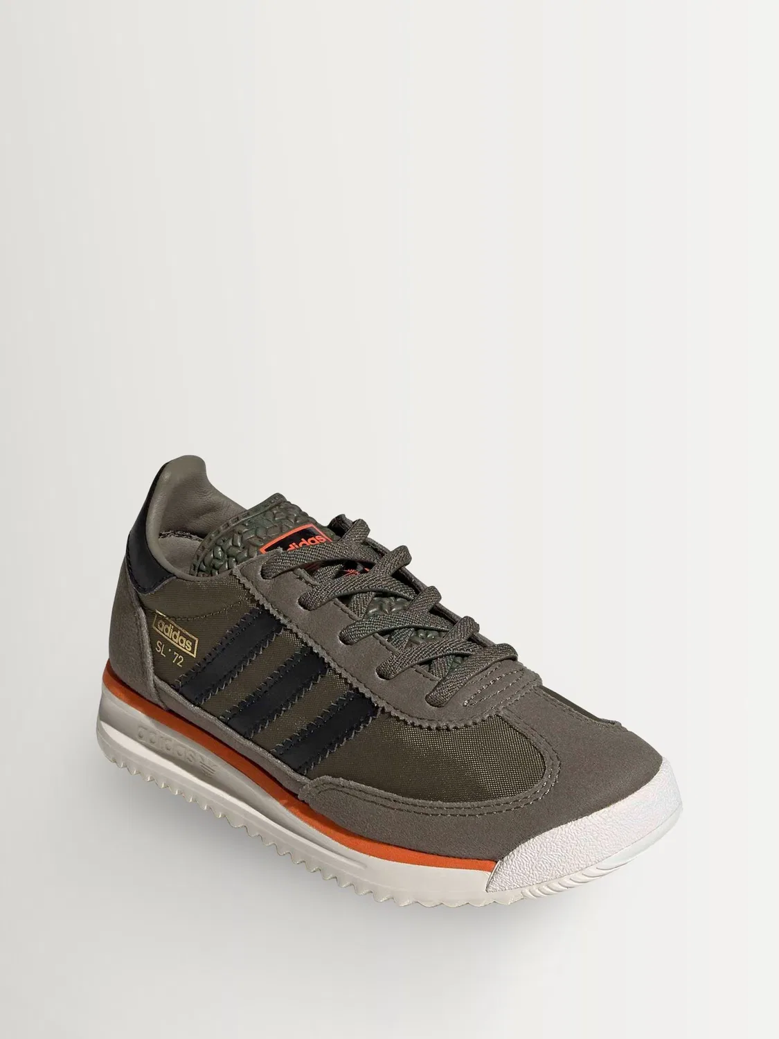 Кроссовки с эластичными шнурками adidas Originals SL 72 RS, хаки/черный — фото 2