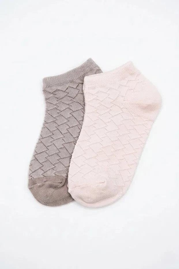 Детские носки-пинетки для девочек с бриллиантовым узором Cocole Socks, Multicolor — фото 2