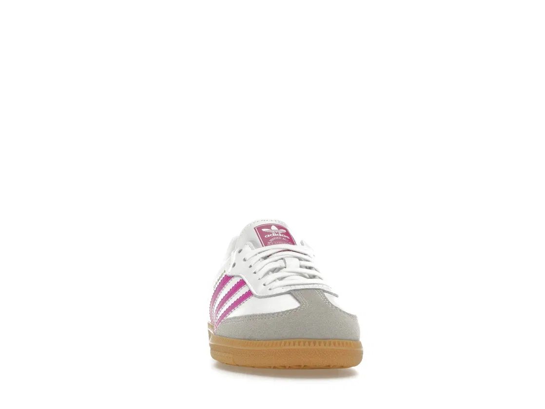 Детские кроссовки с замшевыми вставками Adidas Samba OG, Footwear White/Purple/Gum — фото 2