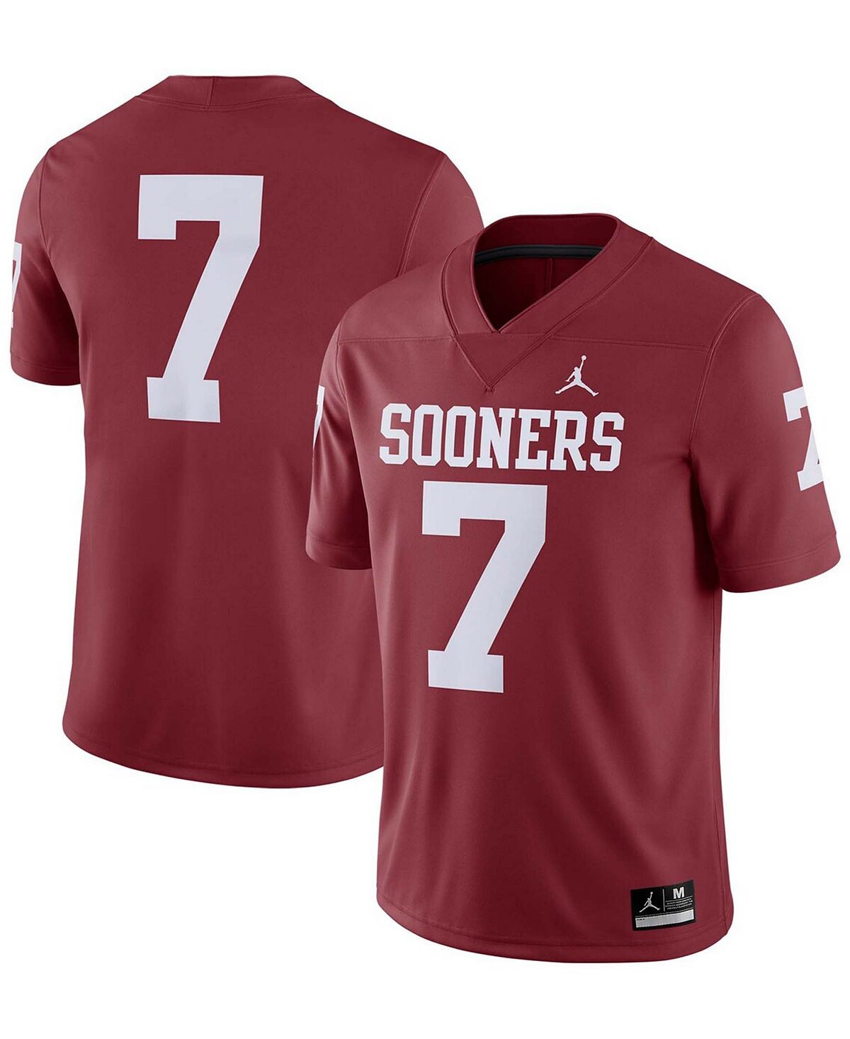 

Мужская футболка 7 crimson oklahoma sooners team game Jordan