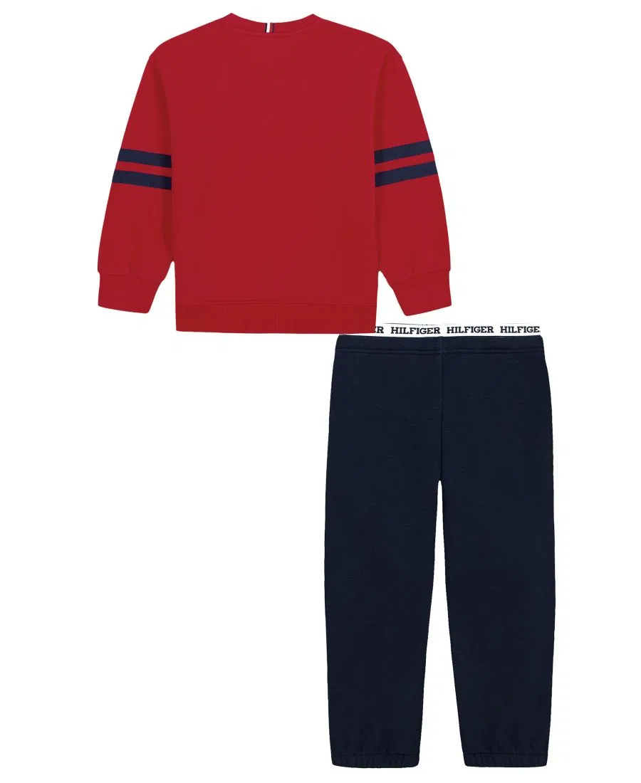 Комплект из свитшота и джоггеров с логотипом Tommy Hilfiger, Red Navy — фото 2