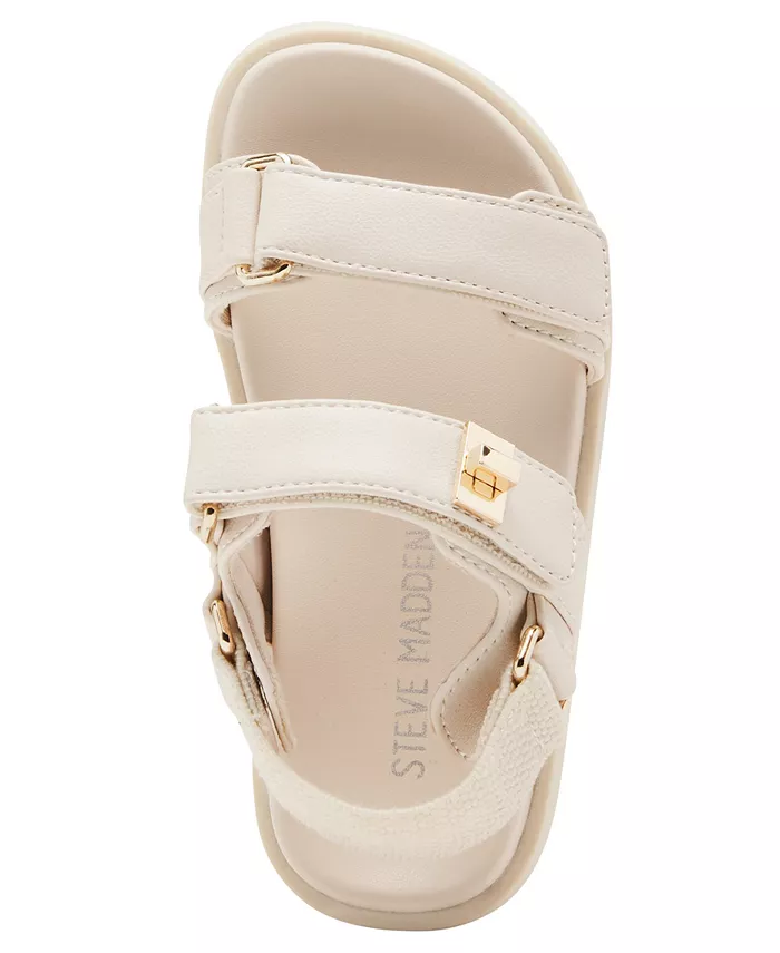 Детские сандалии T-Mona с анатомической стелькой для девочек Steve Madden, коричневый/бежевый — фото 4