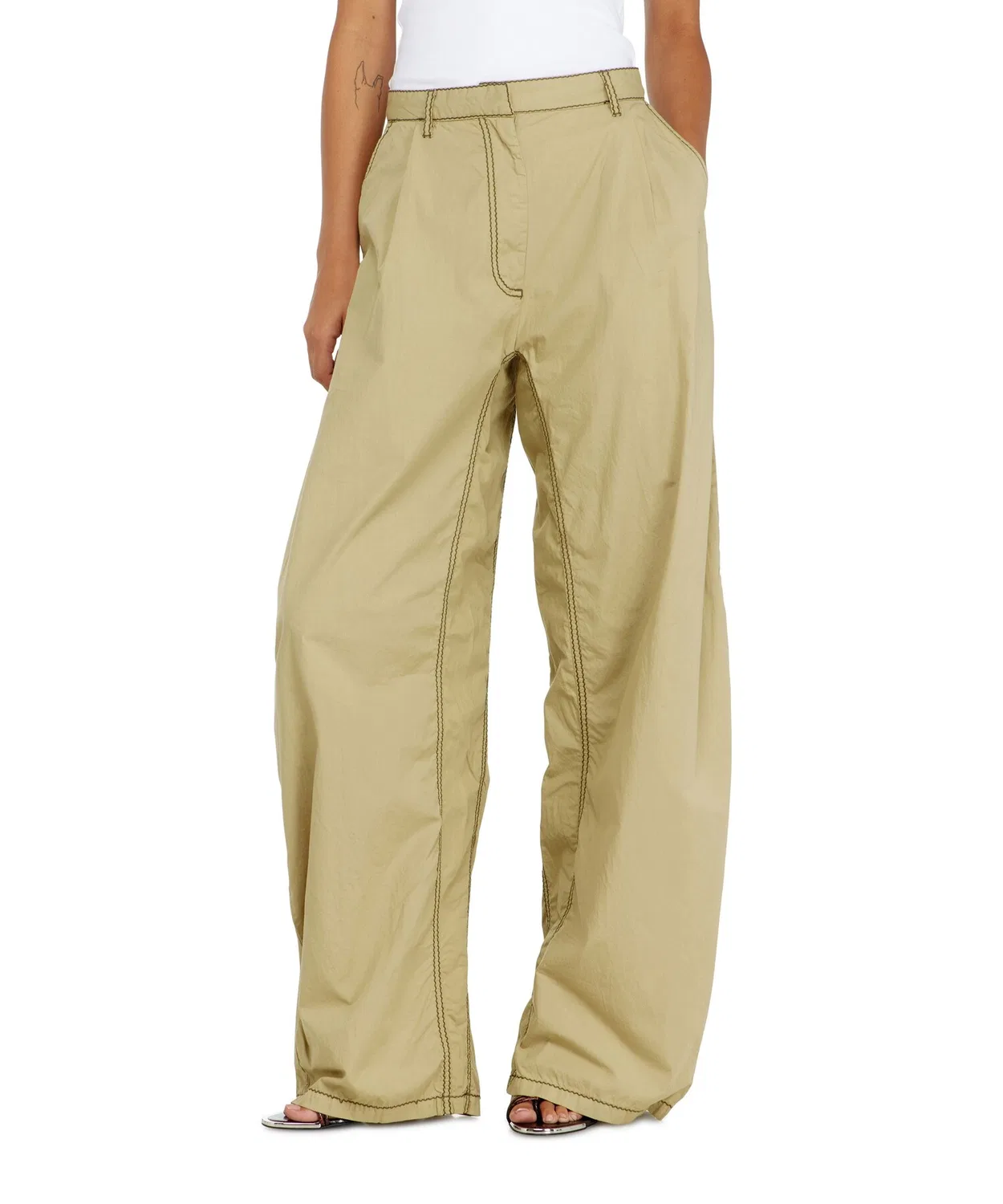 Женские брюки с twist-стежком P-ARAMO DIESEL, Beige
