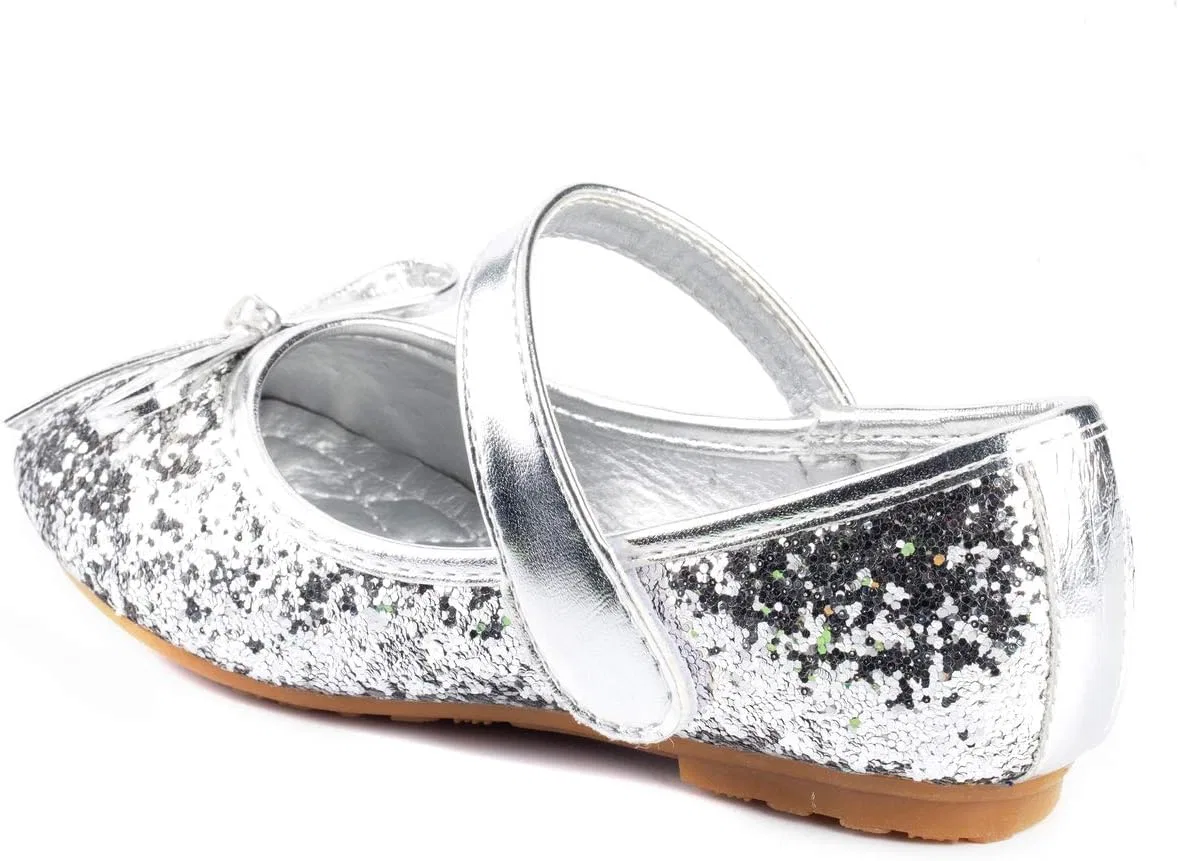 Детские балетки для девочек Nova Utopia Nova Footwear, Silver — фото 4