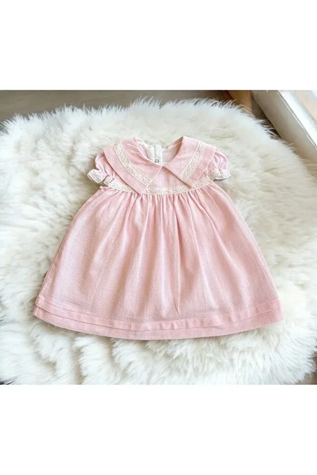 Детское платье для девочек хлопковое Tongs Baby, Pink — фото 2