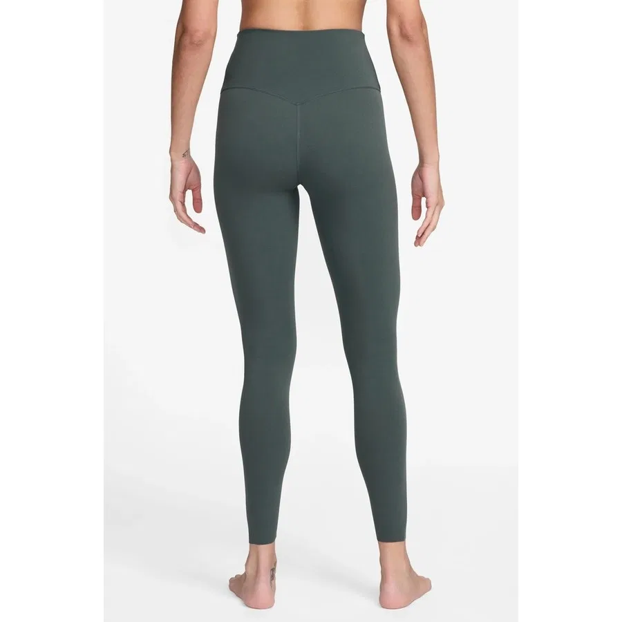 Женские тренировочные леггинсы 7/8 с высокой посадкой Nike Dri Fit Zenvy Gentle Support Infina Soft, Зеленый — фото 2