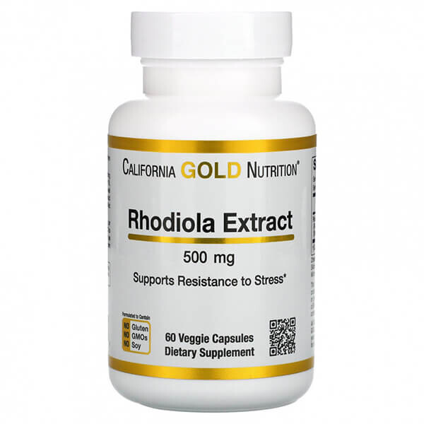 

Экстракт родиолы California Gold Nutrition 500 мг, 60 капсул