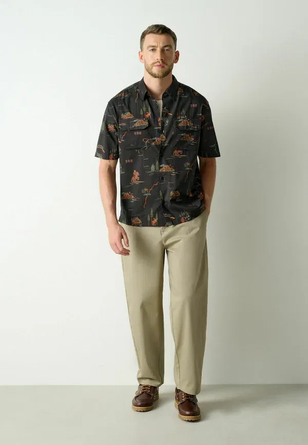 Рубашка с принтом Regular fit short sleeve shirt Next, черный — фото 2