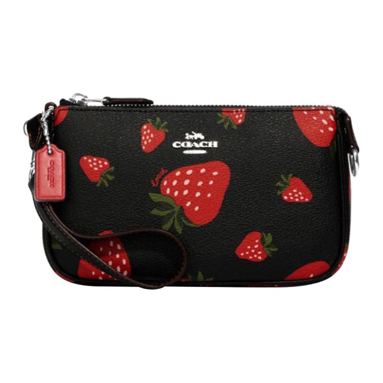 

COACH Сумка для маджонга Nolita из холста с кожей, сумка через плечо, женская, черного цвета, небольшого размера