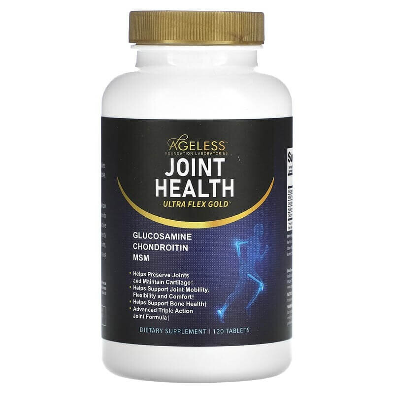 

Пищевая добавка Ageless Foundation Laboratories для суставов и костей Ultra Flex Gold, 120 таблеток