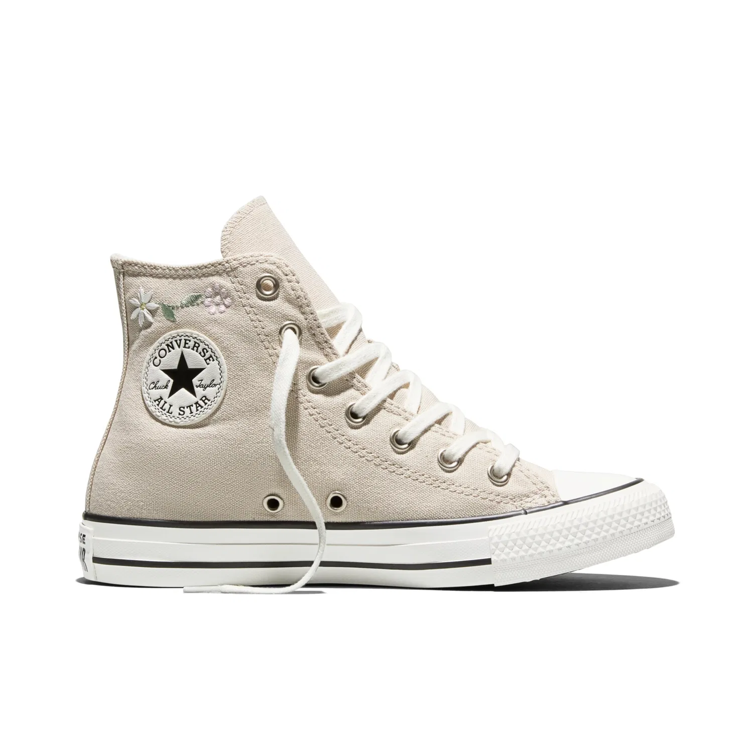 Детские кеды на шнуровке с круглым носом Converse, Classic Ecru/Vintage White/Black — фото 3